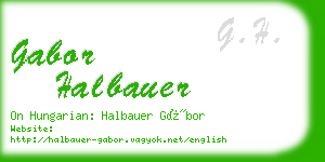 gabor halbauer business card